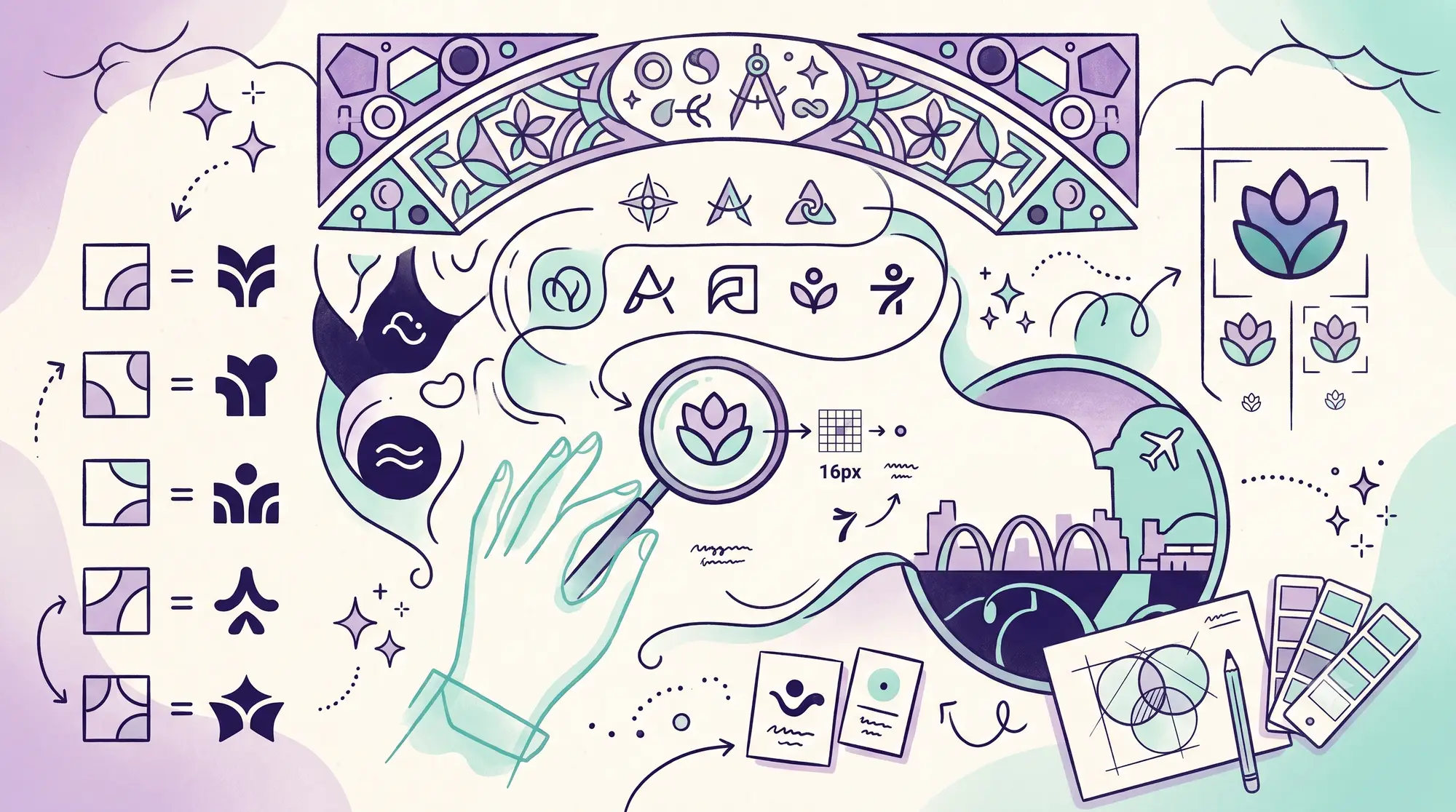 Seven principles of good logo design for a Luton business, illustrated