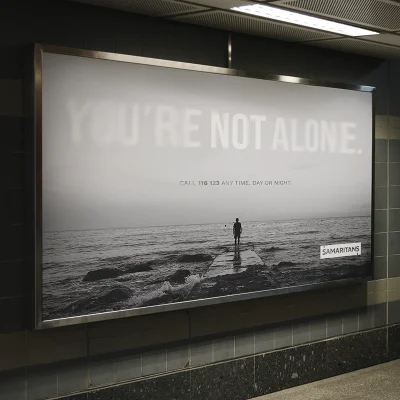 Samaritans campaign and identity work by Louis Lantos