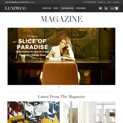 LuxDeco website design by Louis Lantos